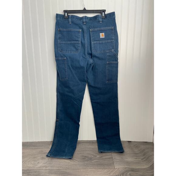 Carhartt Rugged Flex Relaxed Fit Heavy Double Front Utility Logger Jean 34x34 - Picture 5 of 6
